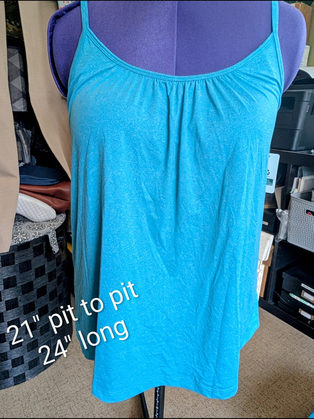 NWT-32 Degrees Teal Spaghetti-Strap Camisole